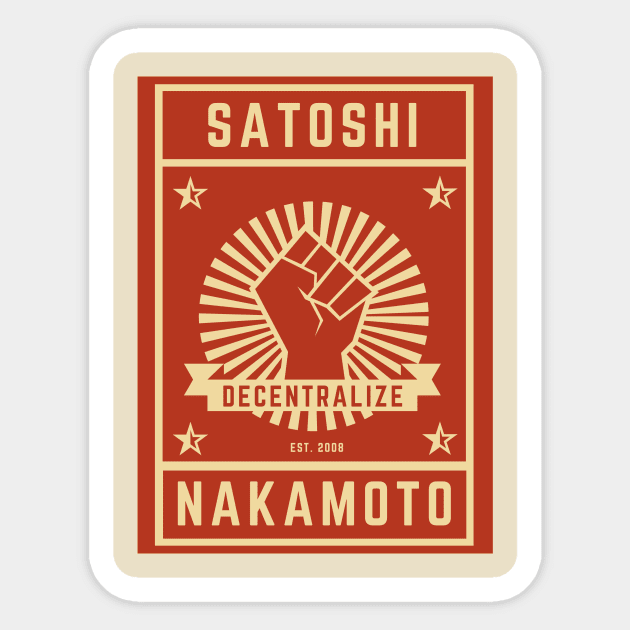 Satoshi for President Sticker by CryptoStitch